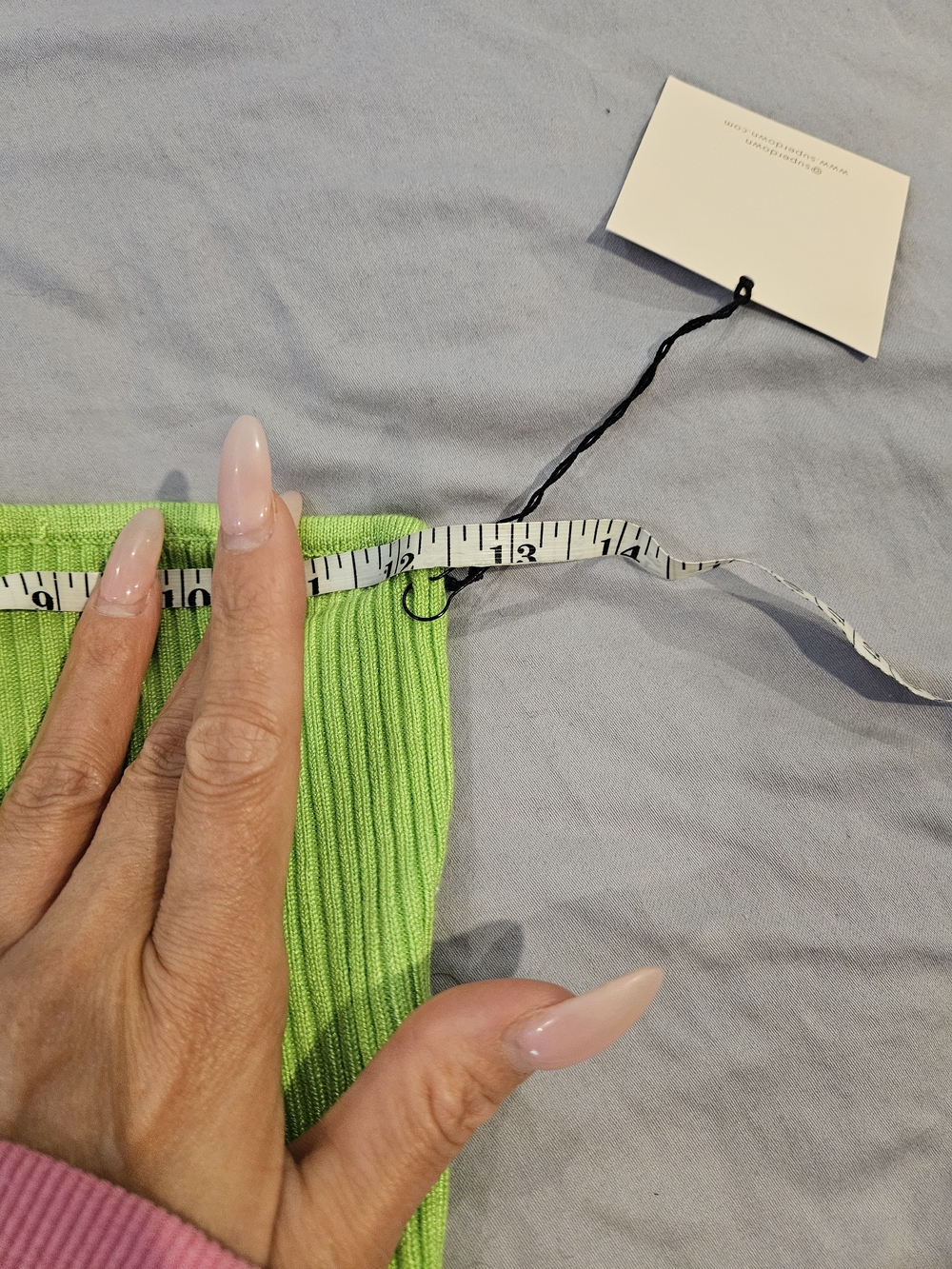 Superdown Neon Green Ribbed Two-Piece Set - Picture 6 of 9